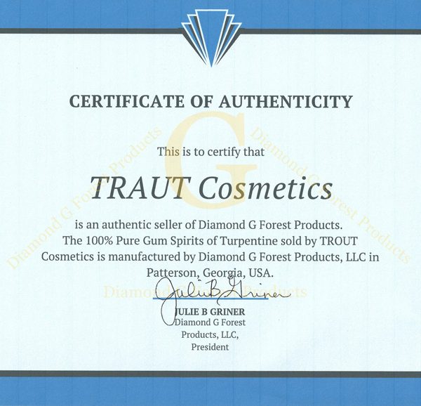 Original Diamond G Forest 100% Pure Gum Spirits Terpentin Öl