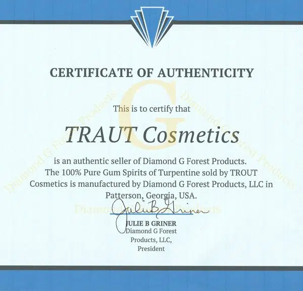 Original Diamond G Forest 100% Pure Gum Spirits Terpentin Öl
