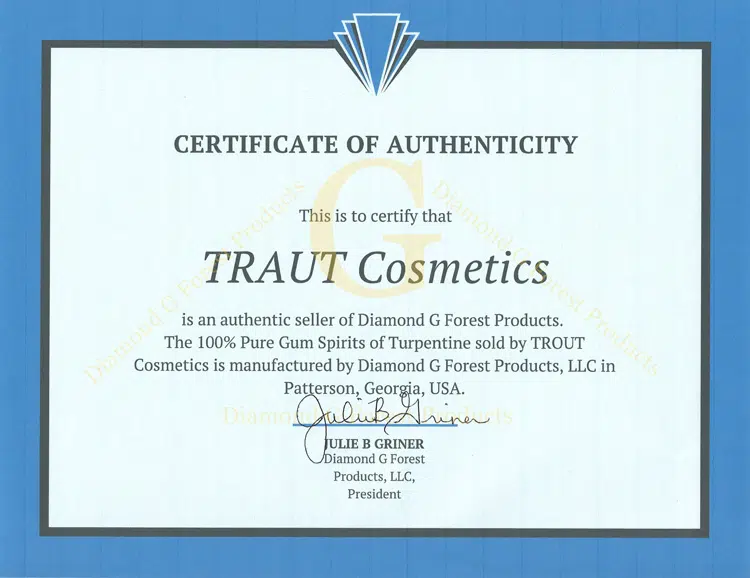 Original Diamond G Forest 100% Pure Gum Spirits Terpentin Öl